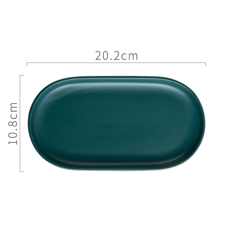 Ceramic Marble Texture Tray, Bathroom Home Decor - view 9