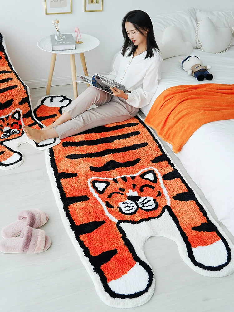 Feblilac Tiger Tufted Bath Mat