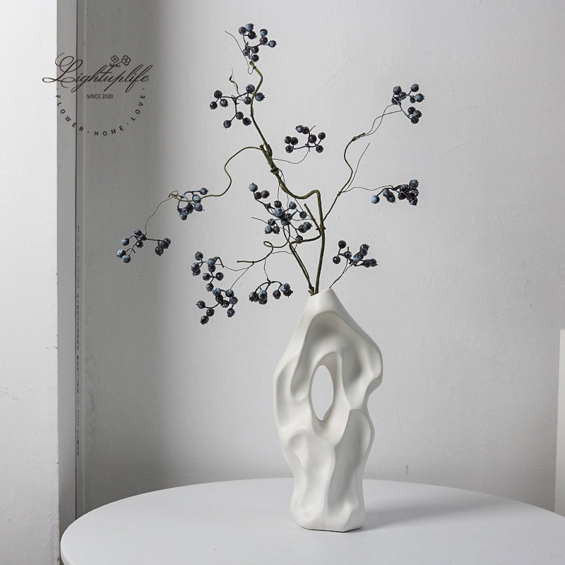 Feblilac Yamagata Vase Ornament, Living Room Entrance Decoration, Chinese Retro Design, Pottery Pot Ceramic Fl - view 33