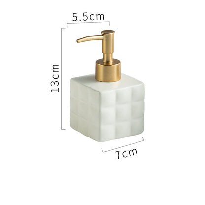 Ceramic Soap Dispenser, Cube Bottle for Kitchen Bathroom