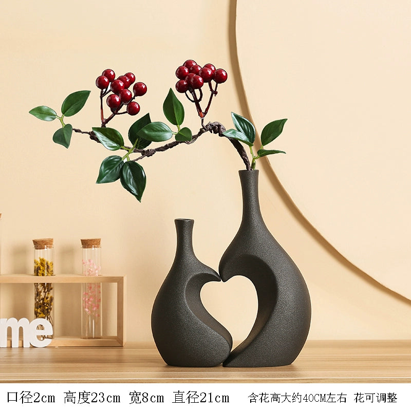 Feblilac Vase High-end Housewarming Gift Living Room Luxury Simulation Flower Chinese Decoration Ornament - view 38