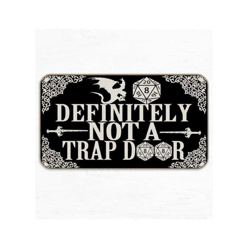 Feblilac Black Halloween Horror PVC Coil Door Mat