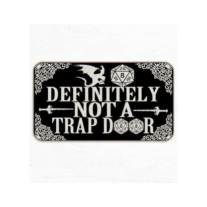 Feblilac Black Halloween Horror PVC Coil Door Mat