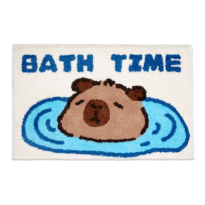 Feblilac Swim Capibara Tufted Bath Mat