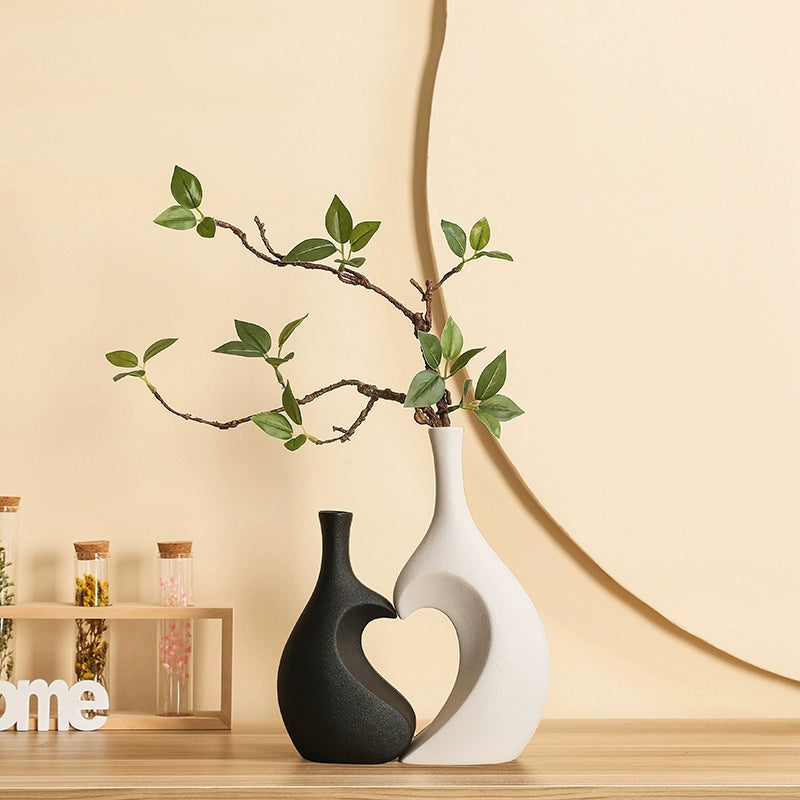Feblilac Vase High-end Housewarming Gift Living Room Luxury Simulation Flower Chinese Decoration Ornament