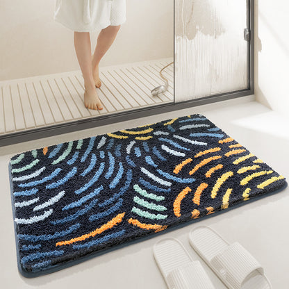 Line of Starry Night Bath Mat, Van Gogh Home Decor