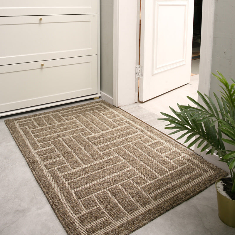 Feblilac Tranquility Home Entry Door Mat, Home Door Porch, Dust Removal and Wear-resistant Door Mat, Simple Water-absorbing and Non-slip Carpet