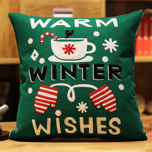 Embroidered flower bedside pillow, cute cartoon office cushion, American home sofa, New Year's Christmas gift - view 14