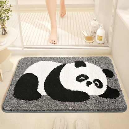 Feblilac Cute Animals Panda Tufted Bath Mat