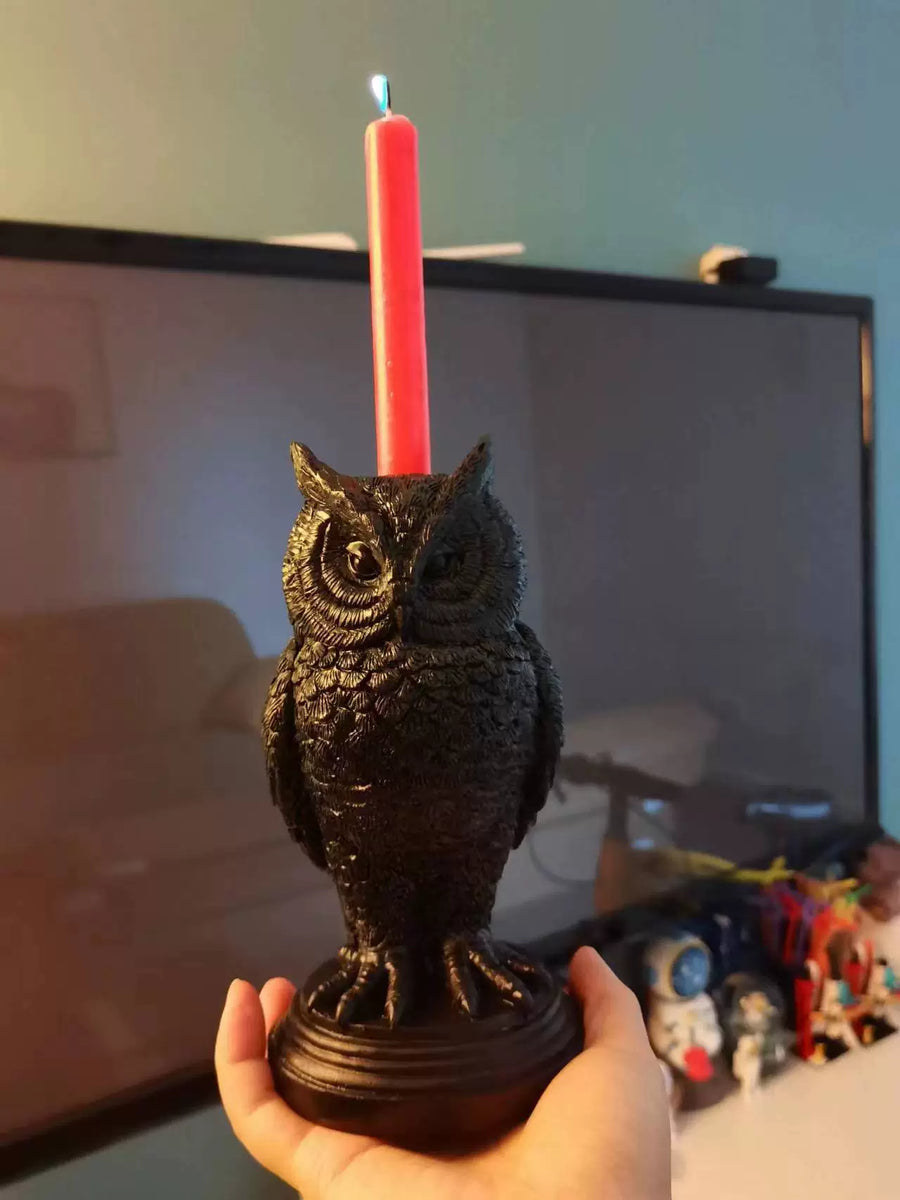 Feblilac Halloween Gothic Candle Holder Ornaments Resin Home Ornaments Antique Crafts Ornaments Gifts - view 4