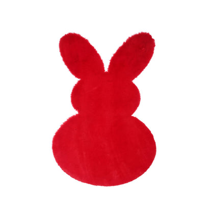 Feblilac Solid Easter Rabbit Tufted Bath Mat