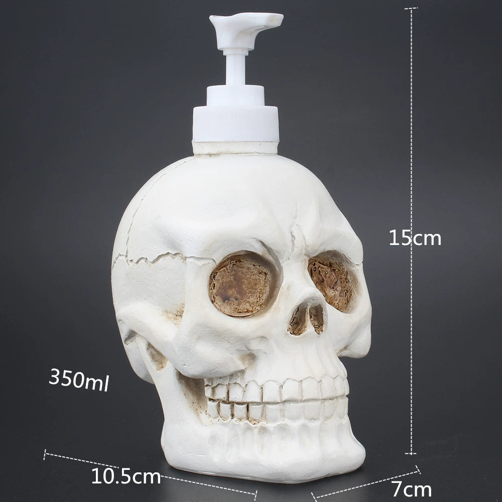 Halloween Skull Soap Dispenser, Resin Skeleton Liquid Soap Pump Bottle, Cute Halloween Home Decor