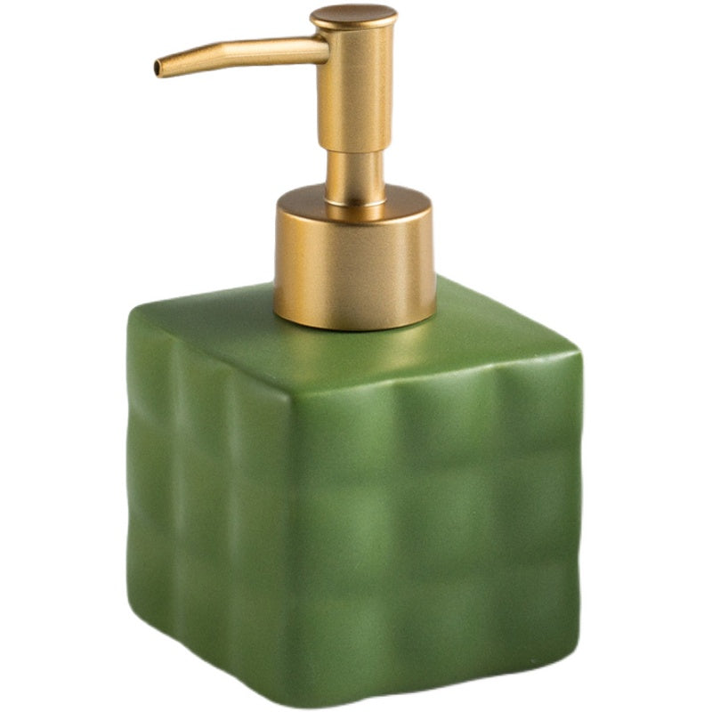 Ceramic Soap Dispenser, Cube Bottle for Kitchen Bathroom