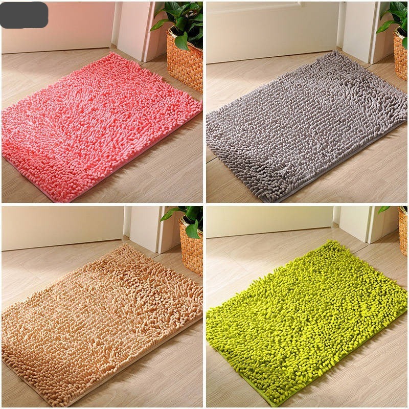 Chenille Non-Slip Microfiber Shag Bathroom Rug Mat, Solid Color - view 2