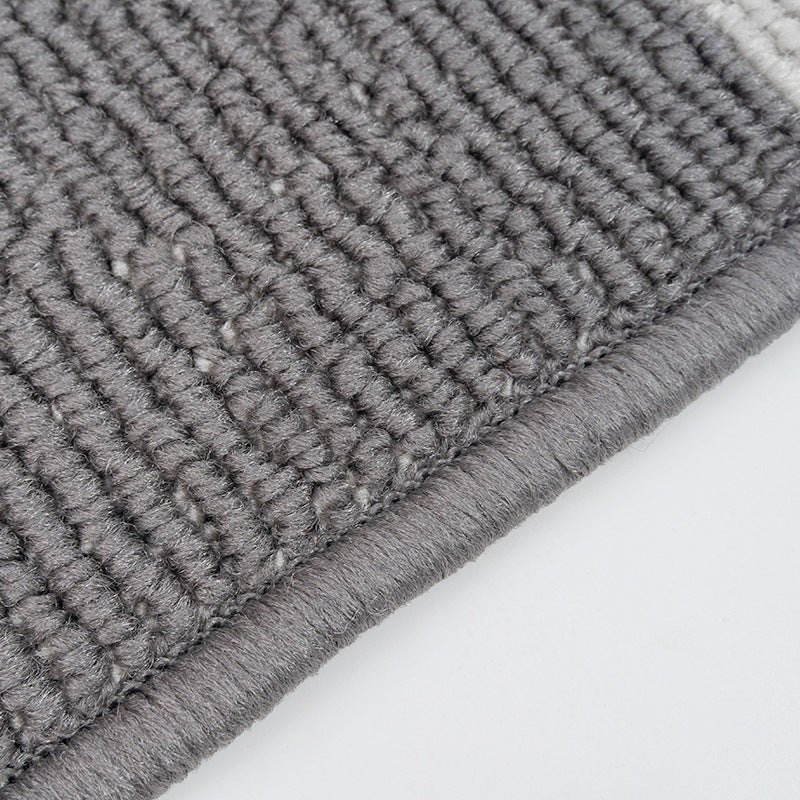 Feblilac Grey Triangle Pattern Bath Mat, Simple Modern Geometry Bathroom Rug, Soft Flush Non-Slip Water Absorb - view 3