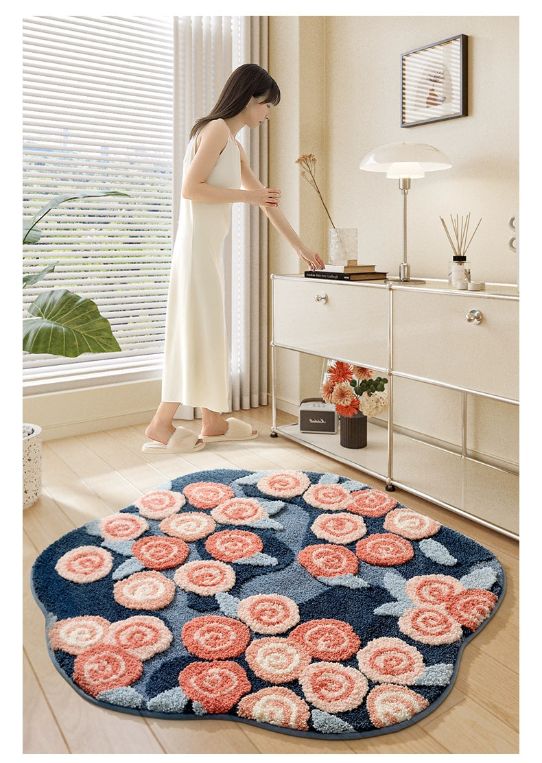 Feblilac Rose Promise Handmade Tufted Acrylic Livingroom Carpet Area Rug