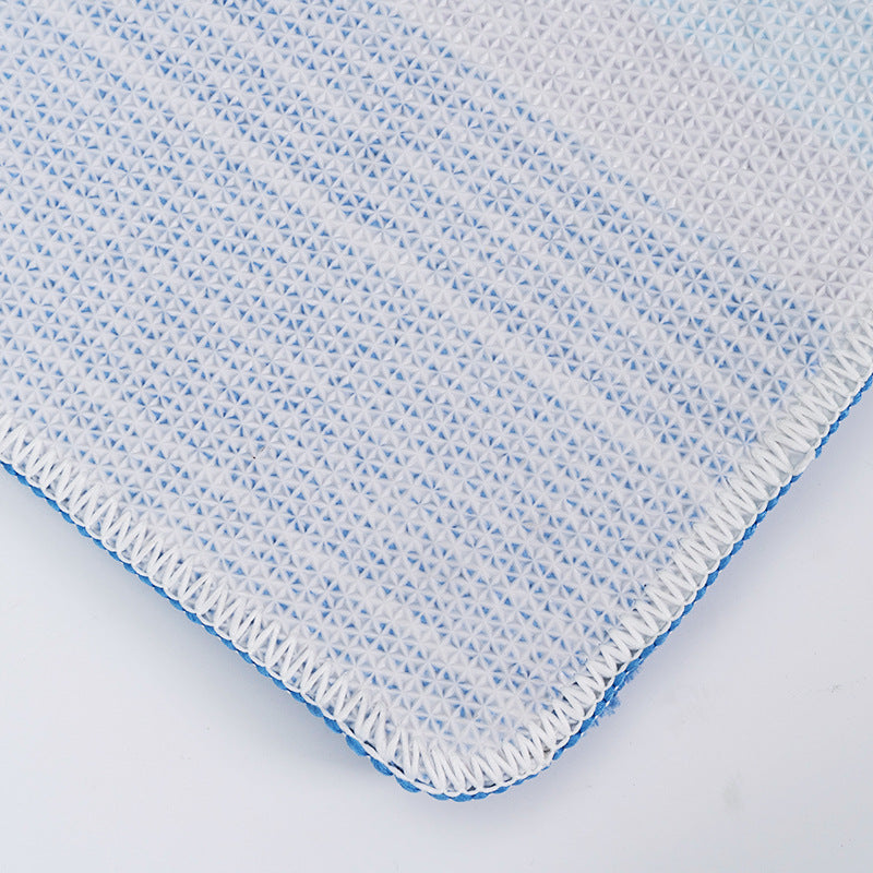 Feblilac Ocean Waves Bath Mat, Abstract Curve Lines Bathroom Rug, Soft Flush Non-Slip Water Absorbent Mat for - view 4