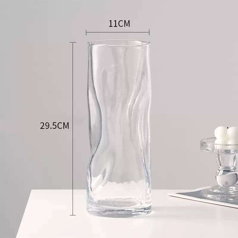 Feblilac Glass Vase Ornament Ins Modern Simple Living Room Dining Table Vase High-end Decoration - view 10