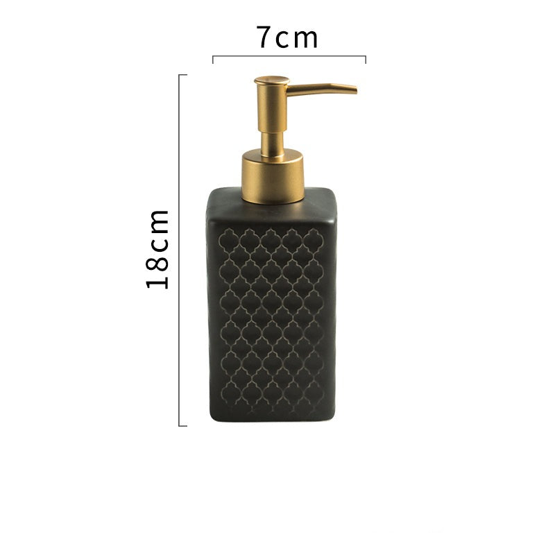 Ceramic Soap Dispenser, Cuboid Bottle for Kitchen Bathroom