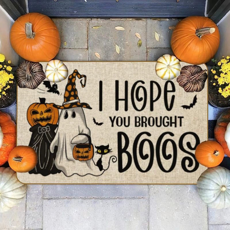 Feblilac Halloween Horror I Hope You Brought Boos PVC Coil Door Mat