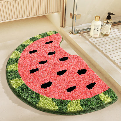 Feblilac Fruit Watermelon Tufted Bath Mat