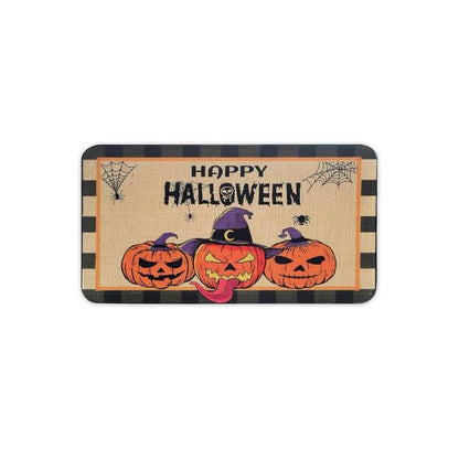 Feblilac Halloween Horror Long-tongued Pumpkins PVC Coil Door Mat