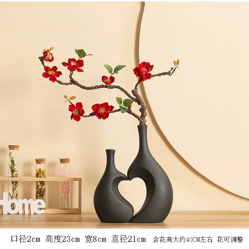 Feblilac Vase High-end Housewarming Gift Living Room Luxury Simulation Flower Chinese Decoration Ornament - view 33