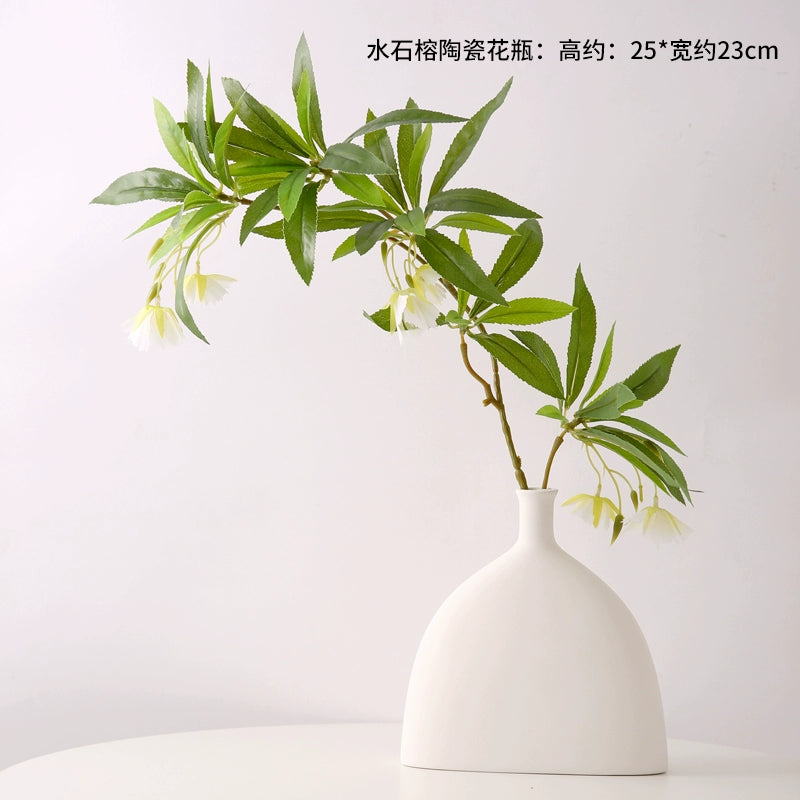 Feblilac Water Stone Ficus Ceramic Vase Ornament Living Room Flower Arrangement Entrance TV Cabinet Green Plan - view 21