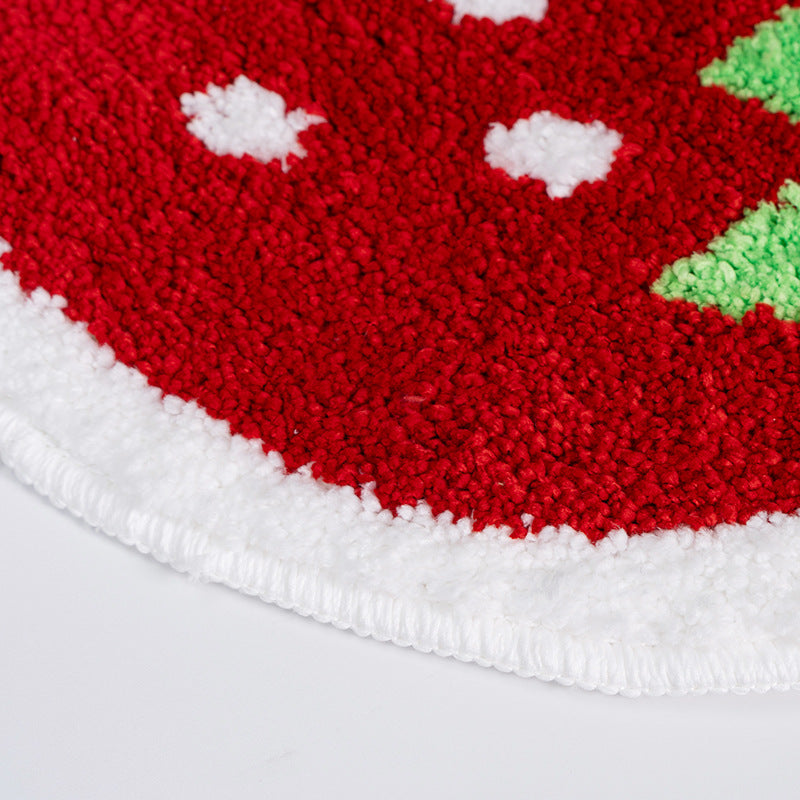 Red Strawberry Bath Mat, Cute Carpet for Bathroom, Soft and Non-Slip - view 3