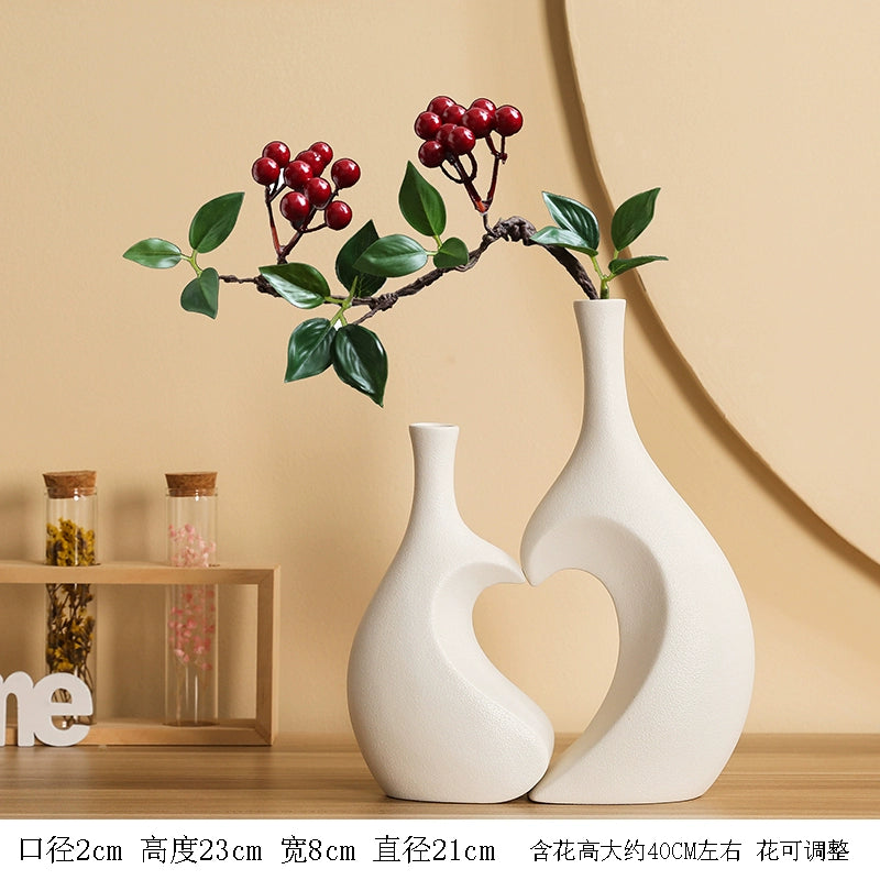 Feblilac Vase High-end Housewarming Gift Living Room Luxury Simulation Flower Chinese Decoration Ornament - view 39