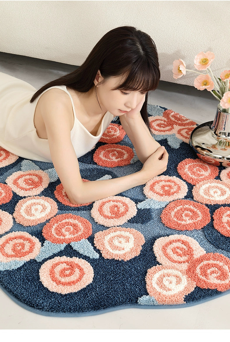 Feblilac Rose Promise Handmade Tufted Acrylic Livingroom Carpet Area Rug - view 2