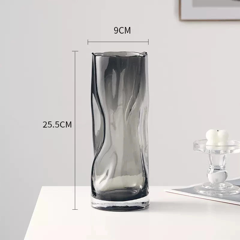 Feblilac Glass Vase Ornament Ins Modern Simple Living Room Dining Table Vase High-end Decoration - view 11