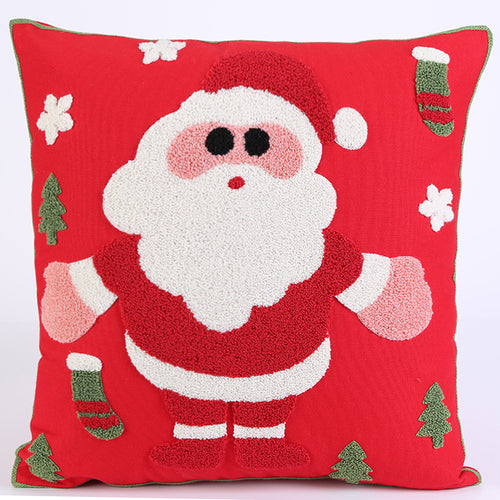 Embroidered flower bedside pillow, cute cartoon office cushion, American home sofa, New Year's Christmas gift - view 8