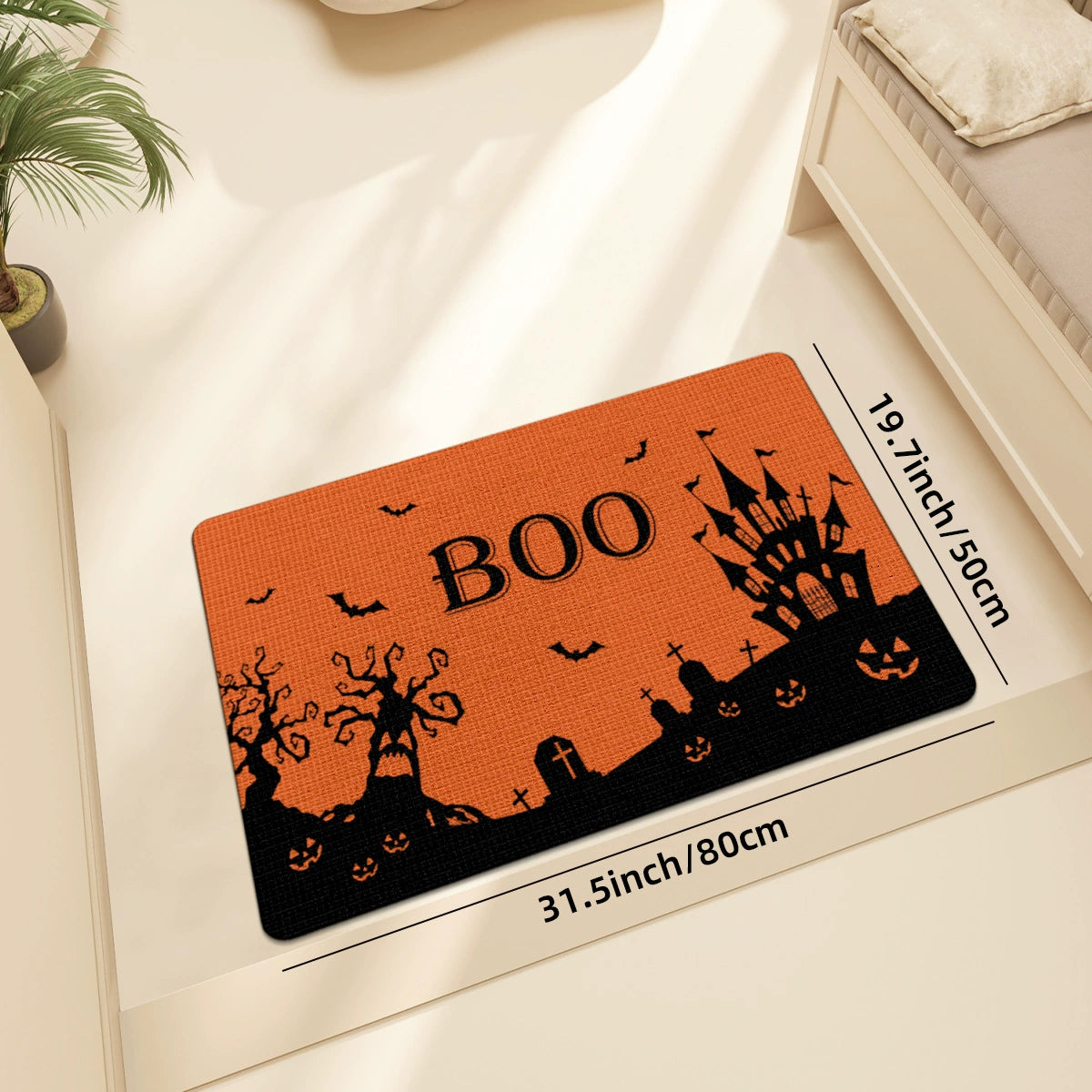 Feblilac Halloween PVC Coil Door Mat