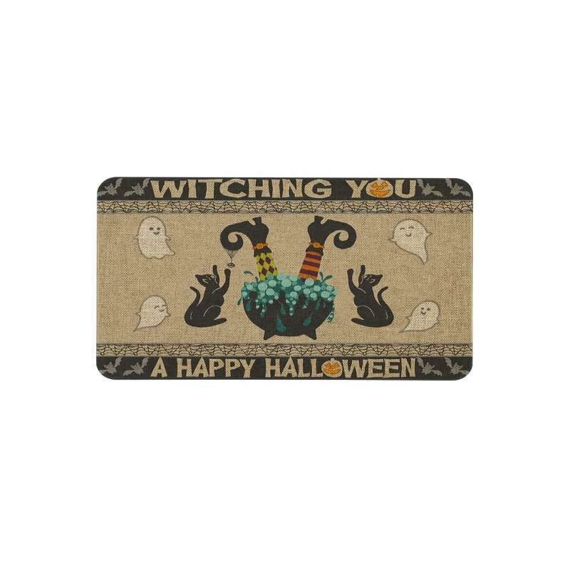 Feblilac Halloween Horror Witching You PVC Coil Door Mat