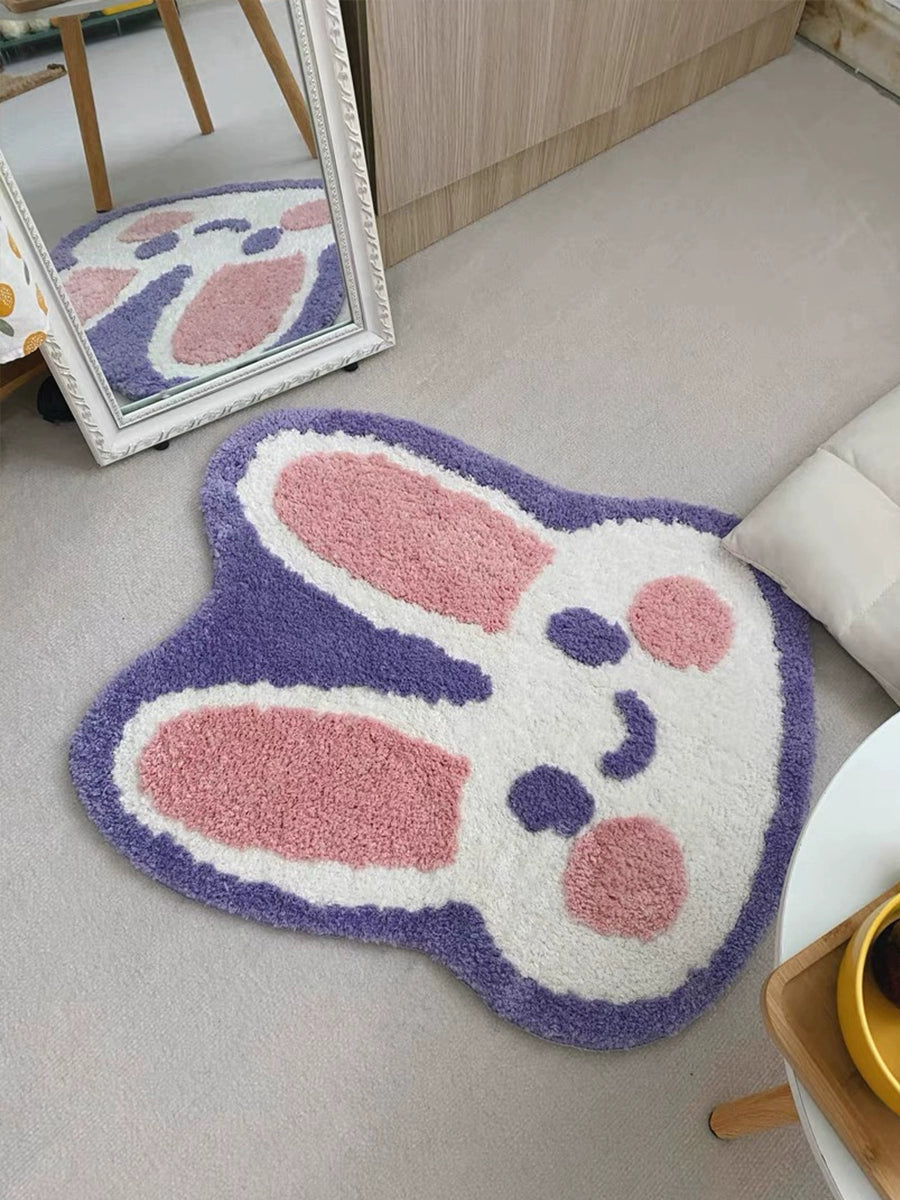 Feblilac Bubble Capsule Rabbit Tufted Bath Mat