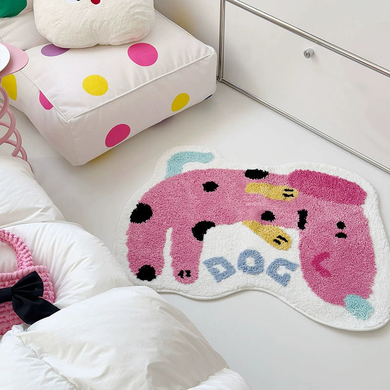 Feblilac Ins Colorful Animals Tufted Bath Mat - view 3