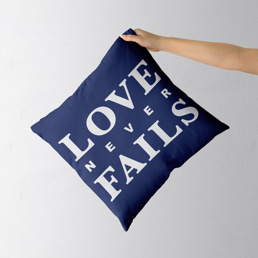 Feblilac Blue Background Love Never Falls Cushion Covers Throw Pillow Covers - view 2