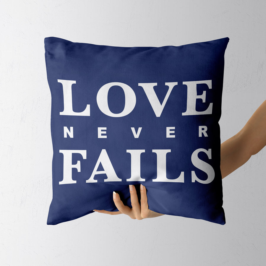 Feblilac Blue Background Love Never Falls Cushion Covers Throw Pillow Covers - view 3