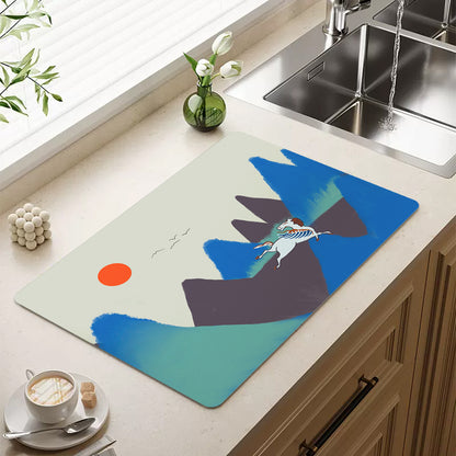 Feblilac Dunhuang Sunrise Cup and Dish Placemat