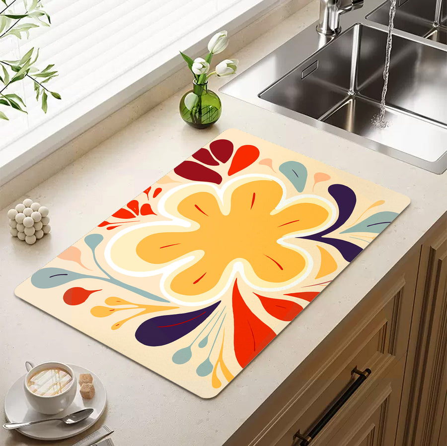 Feblilac Blooming Flower Cup and Dish Placemat