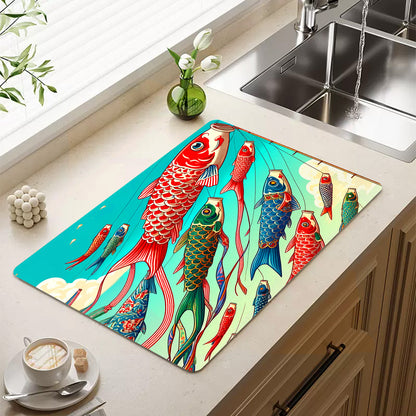 Feblilac Flying Koi Complex Version Cup and Dish Placemat