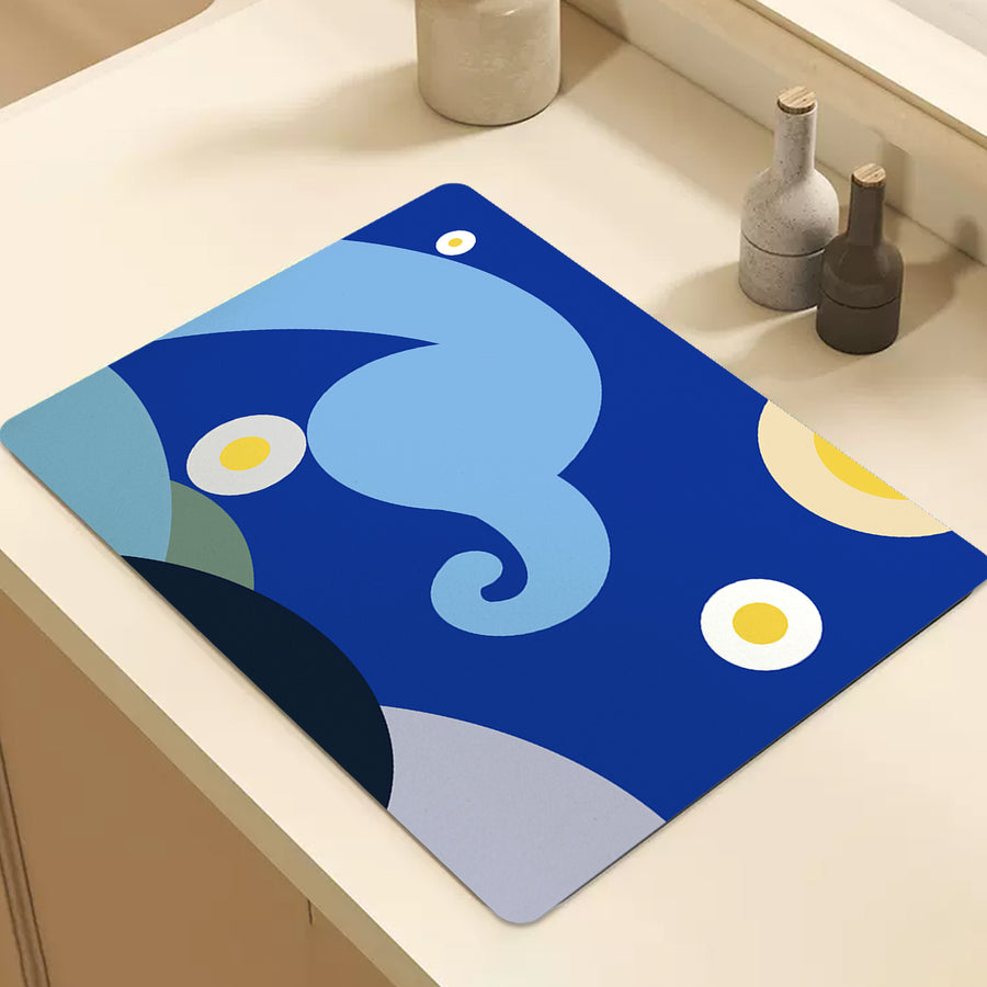 Feblilac Simple Strokes of Starry Sky Cup and Dish Placemat - view 2