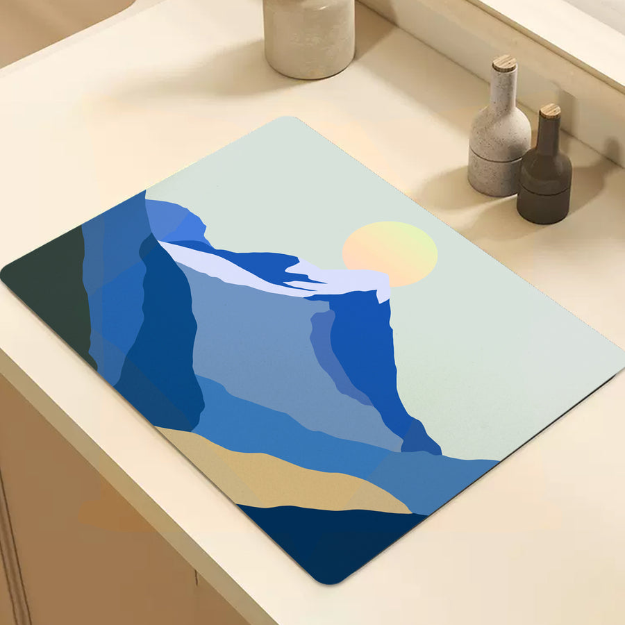 Feblilac the Snow Mountain of Sunrise Cup and Dish Placemat - view 3