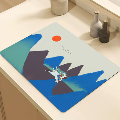 Feblilac Dunhuang Sunrise Cup and Dish Placemat