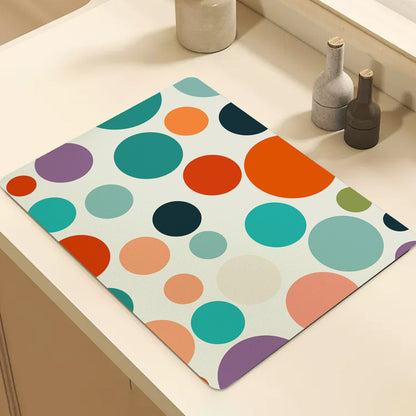 Feblilac Colorful Polka Dots Cup and Dish Placemat