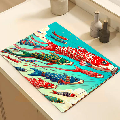 Feblilac Flying Koi Complex Version Cup and Dish Placemat