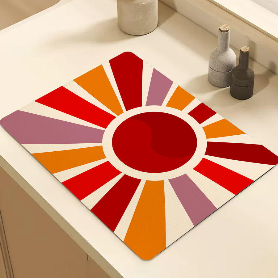 Feblilac Sun Rays Shining Cup and Dish Placemat - view 2