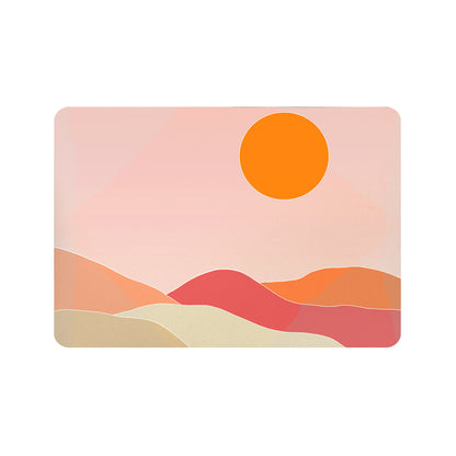 Feblilac Pink Mountain Sunrise Cup and Dish Placemat