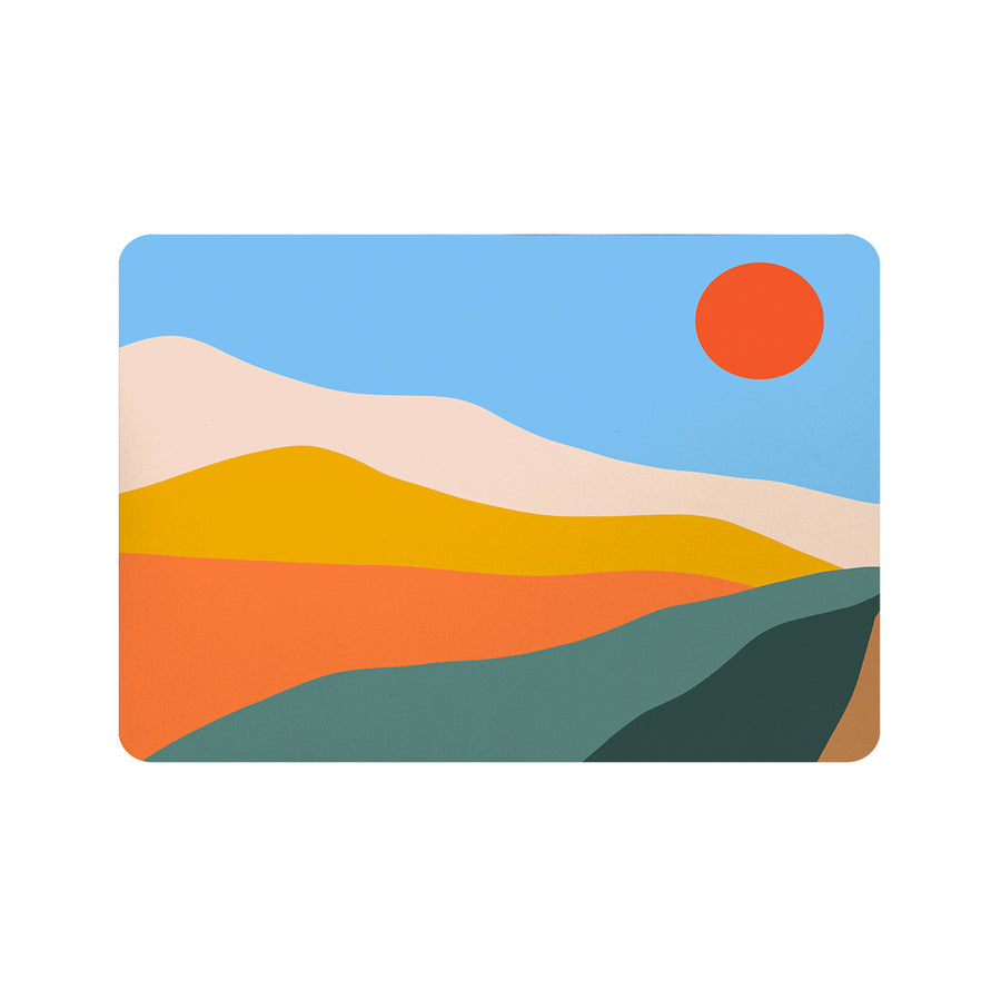 Feblilac Colorful Mountains Sunrise Cup and Dish Placemat - view 3